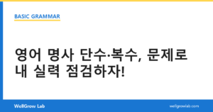 영어 명사 단수·복수, 문제로 내 실력 점검하자!