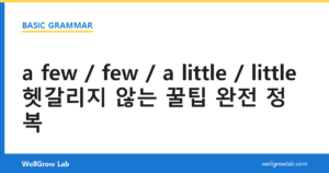 a few / few / a little / little 헷갈리지 않는 꿀팁 완전 정복