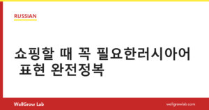 쇼핑할 때 꼭 필요한러시아어 표현 완전정복