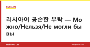 러시아어 공손한 부탁 — Можно/Нельзя/Не могли бы вы