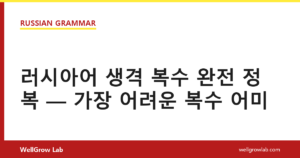 러시아어 생격 복수 완전 정복 — 가장 어려운 복수 어미